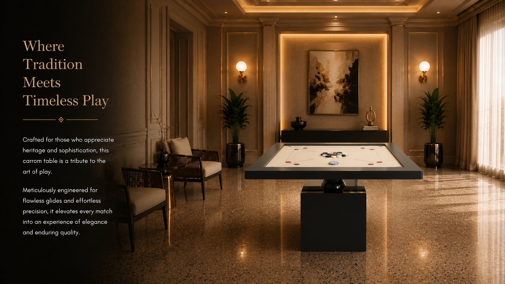 Carrom Board Set: Blending Style & Play in Modern Interiors
