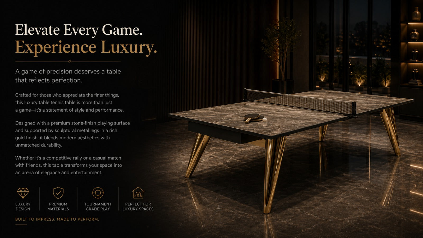 luxury table tennis set for home
