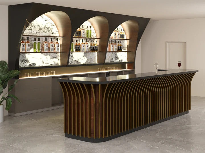 How to Style a Home Bar with Bar Stools and Booze Units