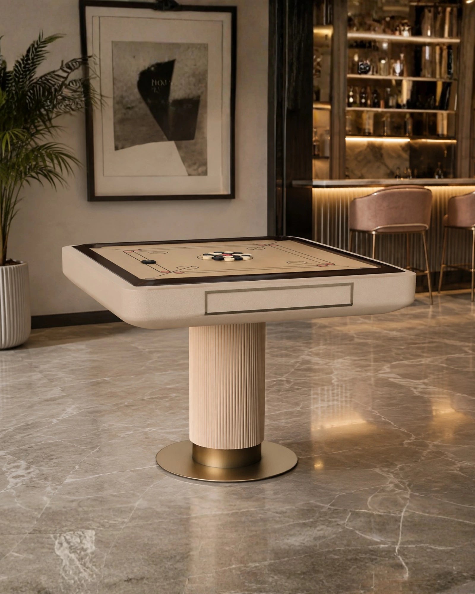 Aureon Carrom Table in a room setting