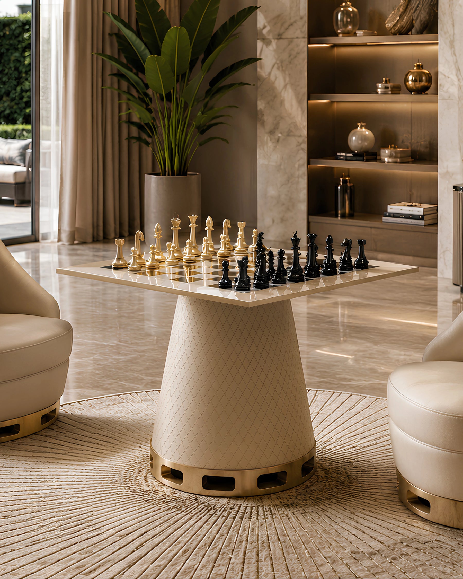 Gambit Chess Table in a room setting