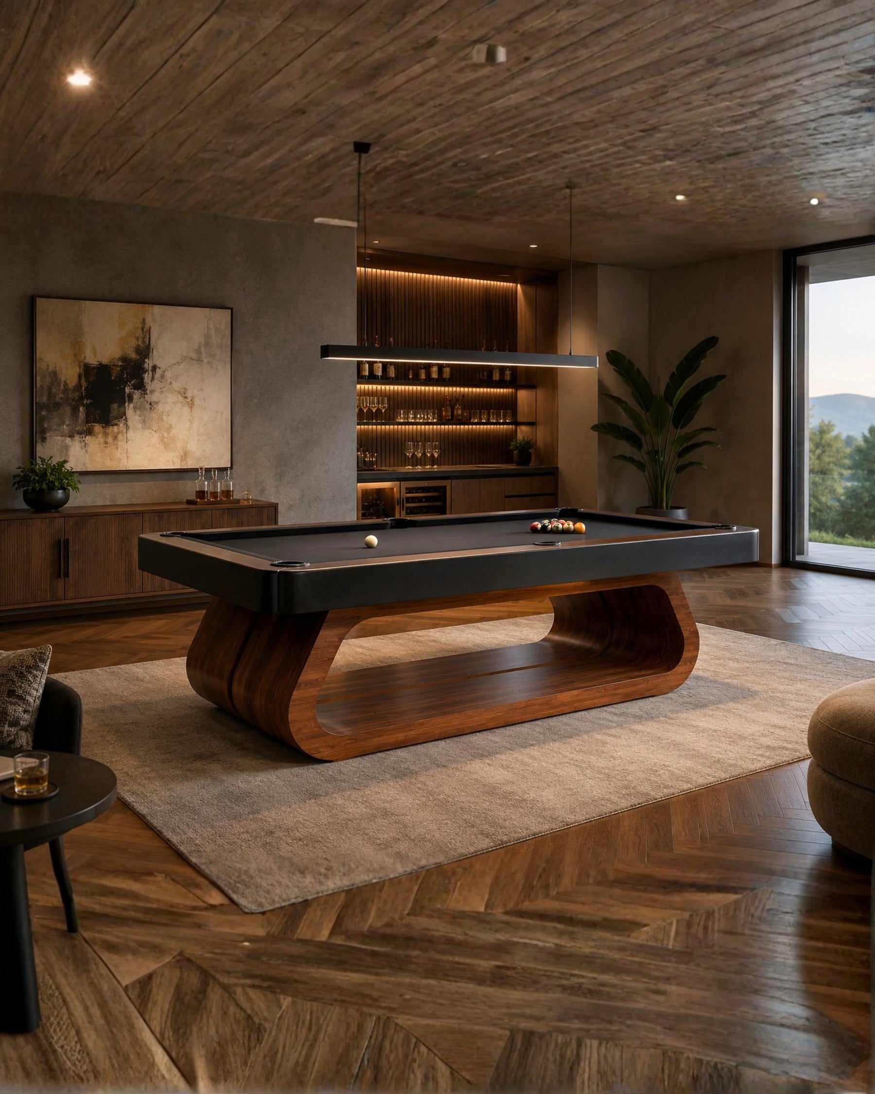 Negroni top on Takamaka Pool Table in a room setting