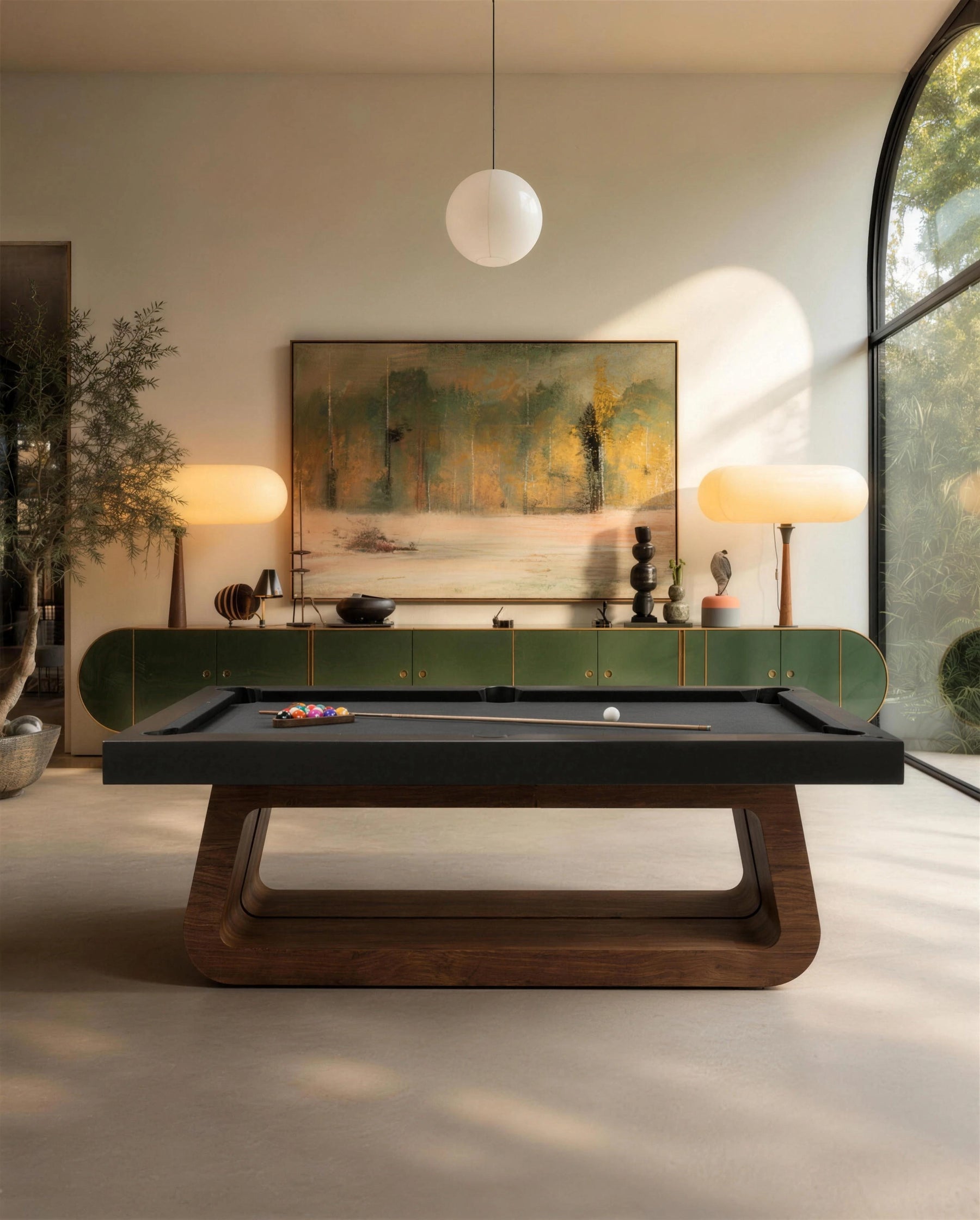 Takamaka Pool Table in a room setting