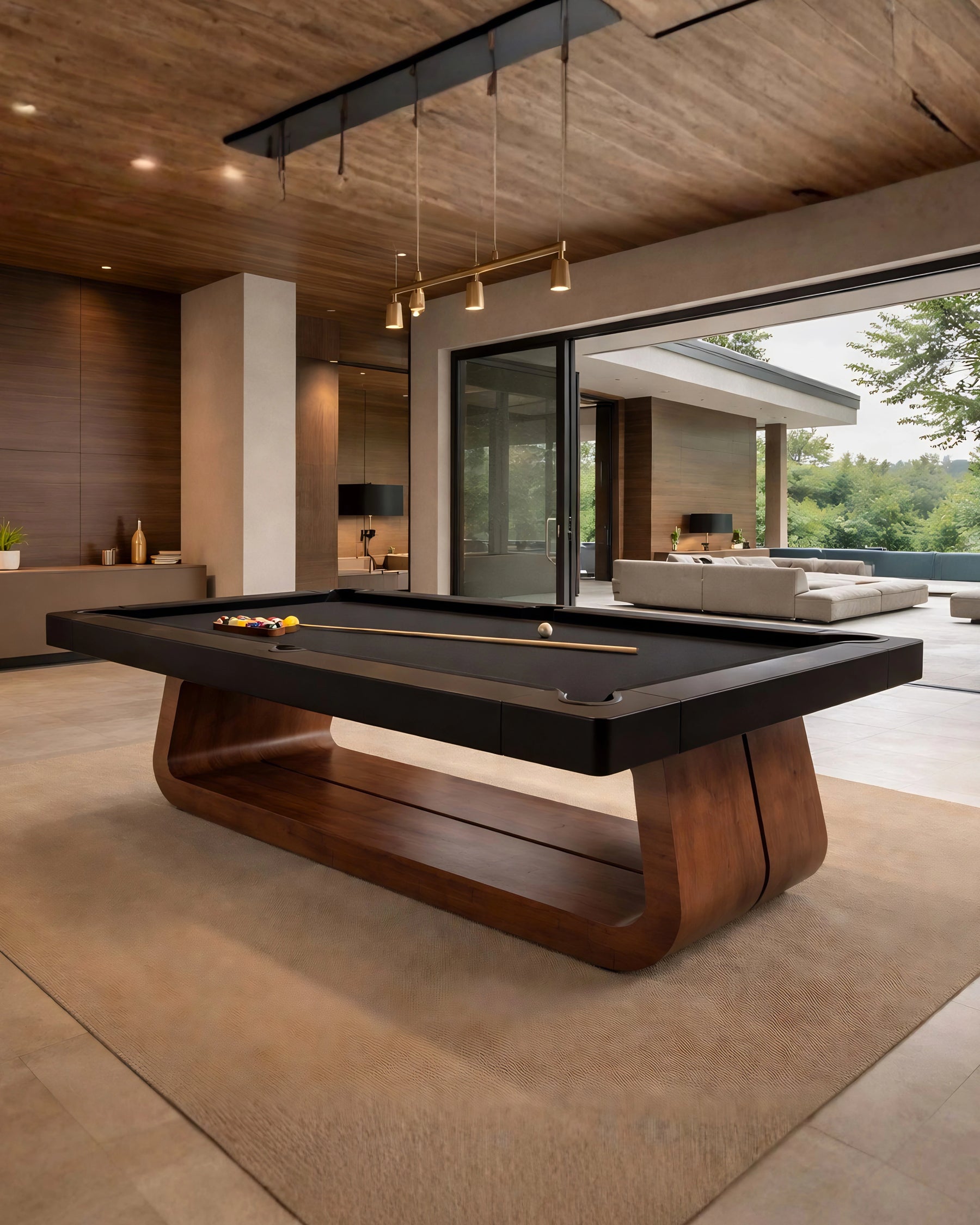 Takamaka Pool Table in a room setting